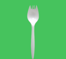 Sporks - Flexible White Polypropylene